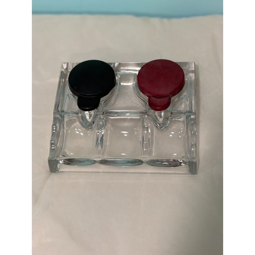 Antique Glass inkwell with Bakelite lids by Gem Manufacturing May 30, 1911